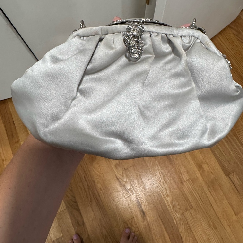 Elegant Silver Clutch Bag